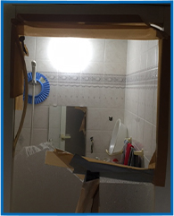 自宅の破損したガラスの交換